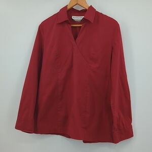 🎉 Maternity Red V-neck Pullover Blouse Top